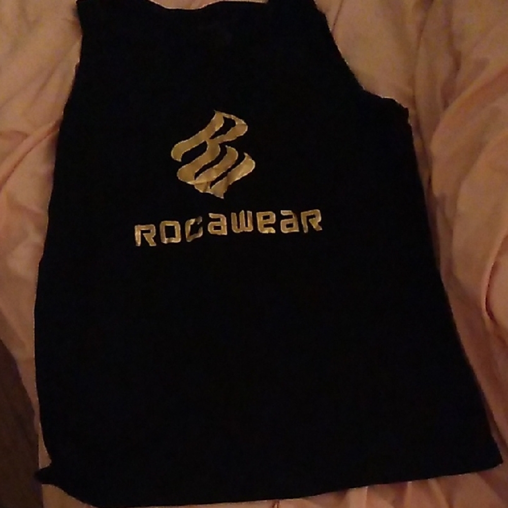 Rocawear  Black Tank with Gold Logo Juiniors Med